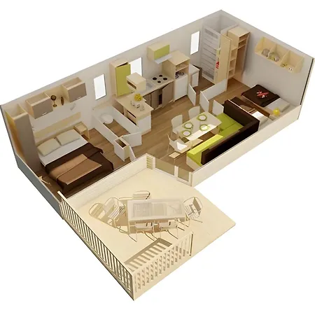 Am Waldrand - Mobilheim Pacifique Fuer 4 Personen - Enzian בית נופש